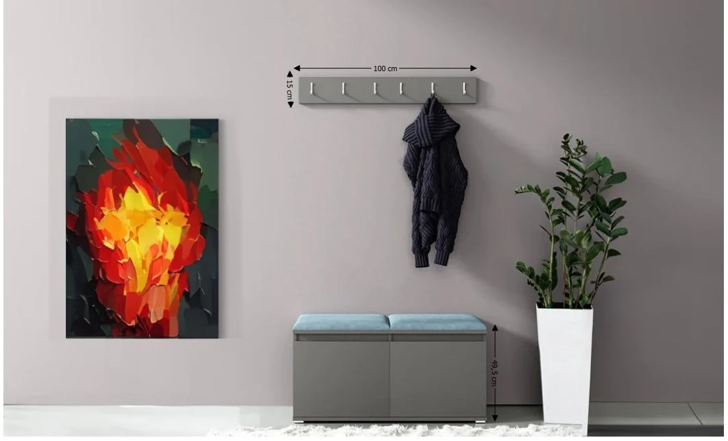 Cuier Hol Max 5, Grafit/ Albastru - Trinity 22 1