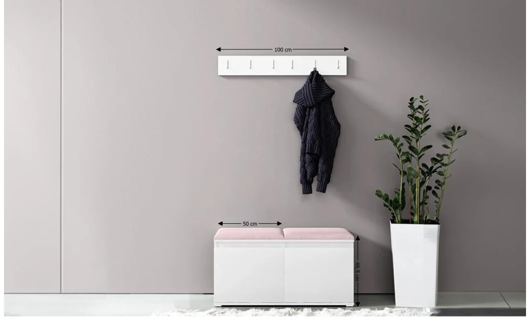 Cuier Hol Max 5, Alb/ Roz - Trinity 19 1