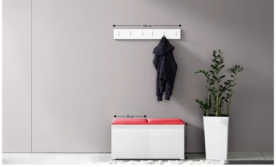 Cuier Hol Max 5, Alb/ Rosu - Trinity 9 1