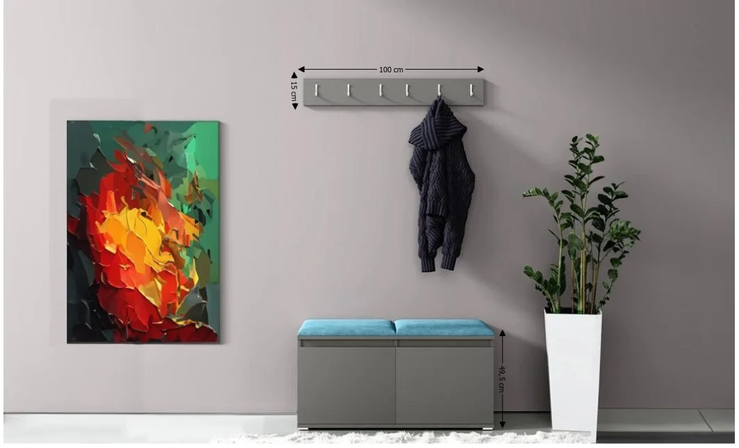 Cuier Hol Max 5, Grafit/ Albastru - Trinity 13 1