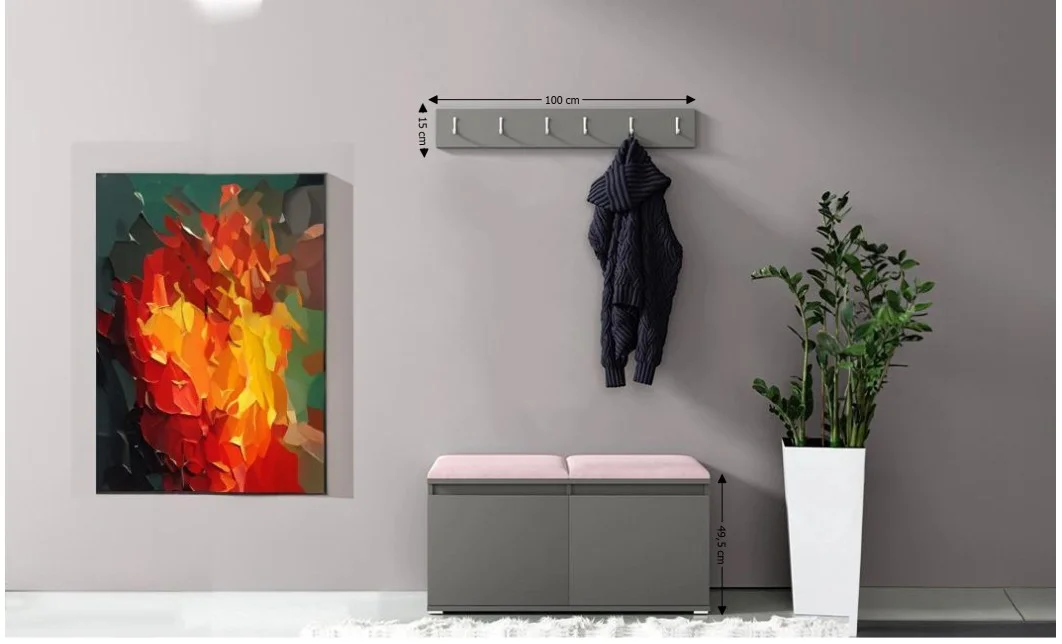 Cuier Hol Max 5, Grafit/ Roz - Trinity 19 1