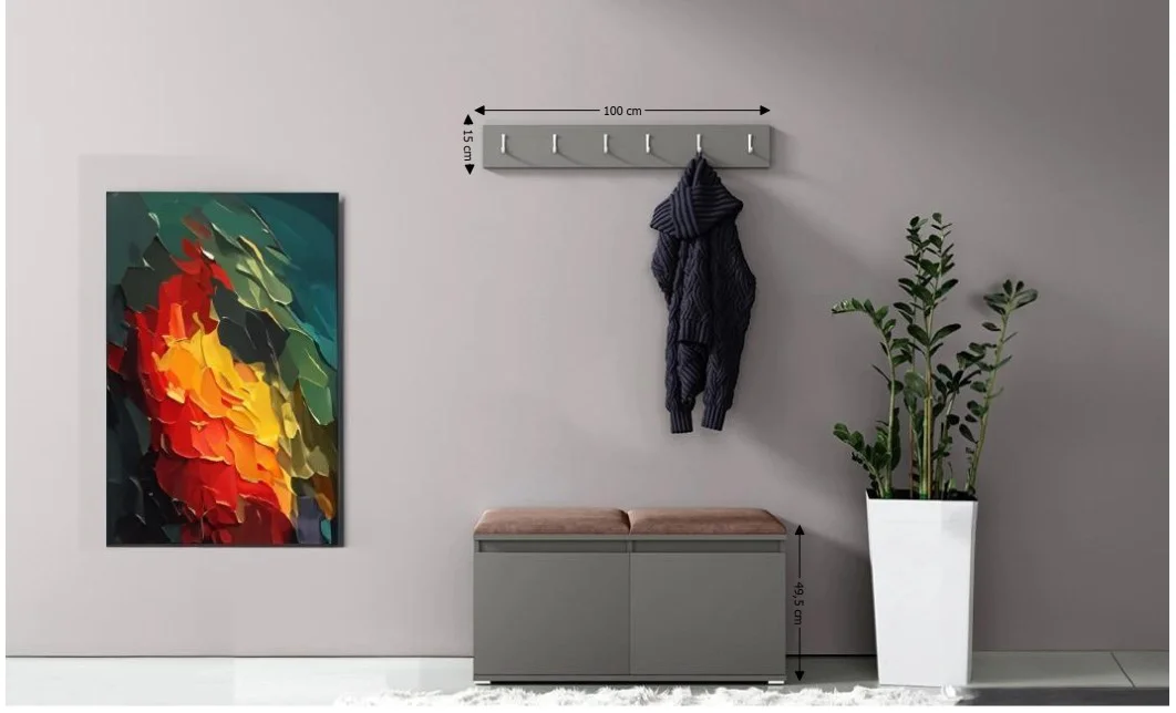 Cuier Hol Max 5, Grafit/ Maro - Trinity 7 1