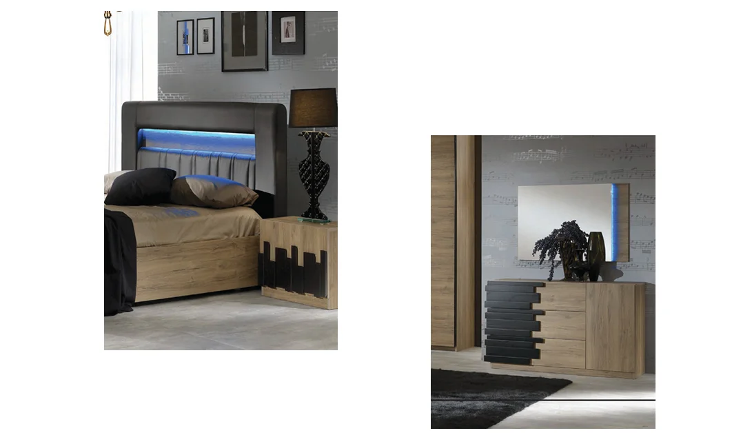 Dormitor Modern Mozart cu Dulap 2 Uși  2