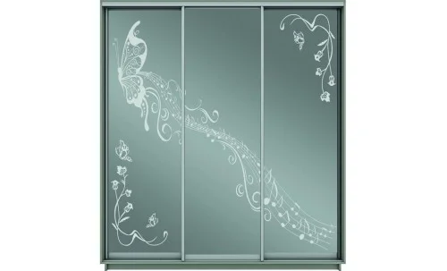 Dulap Oglinda Sablata 3 Usi CT777, L190 X H220 X A45