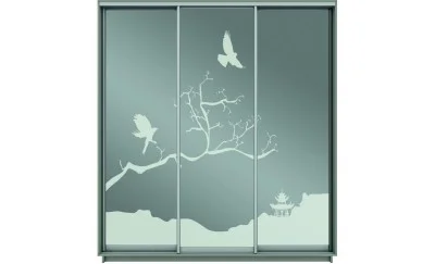 Dulap Oglinda Sablata 3 Usi CT778, L190 X H220 X A45