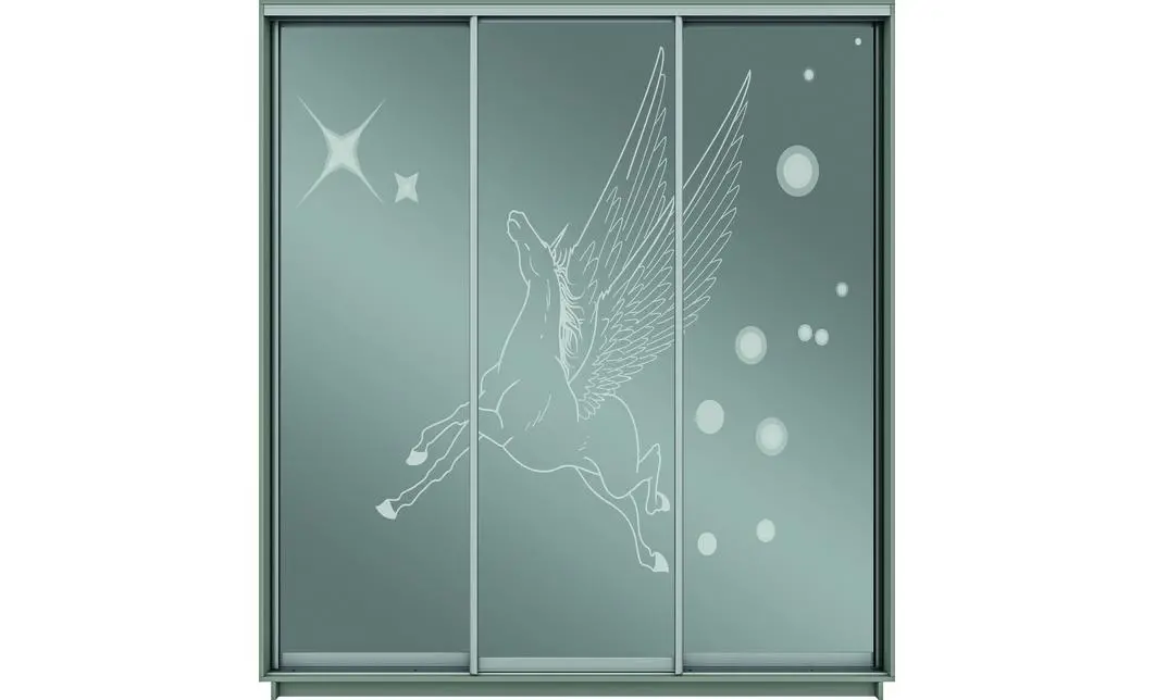 Dulap Oglinda Sablata 3 Usi CT787, L190 X H220 X A45