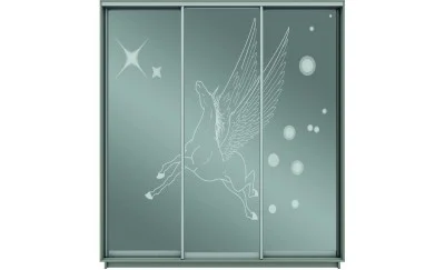 Dulap Oglinda Sablata 3 Usi CT787, L190 X H220 X A45