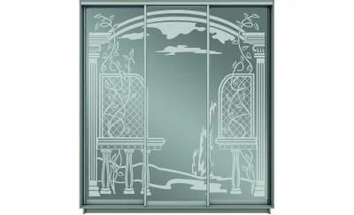 Dulap Oglinda Sablata 3 Usi СТ813, L190 X H220 X A45