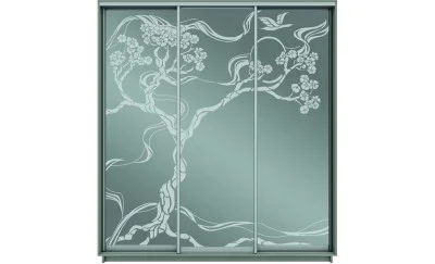 Dulap Oglinda Sablata 3 Usi СТ912, L190 X H220 X A45