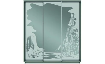 Dulap Oglinda Sablata 3 Usi СТ935, L190 X H220 X A45