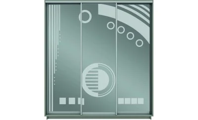 Dulap Oglinda Sablata 3 Usi СТ969, L190 X H220 X A45