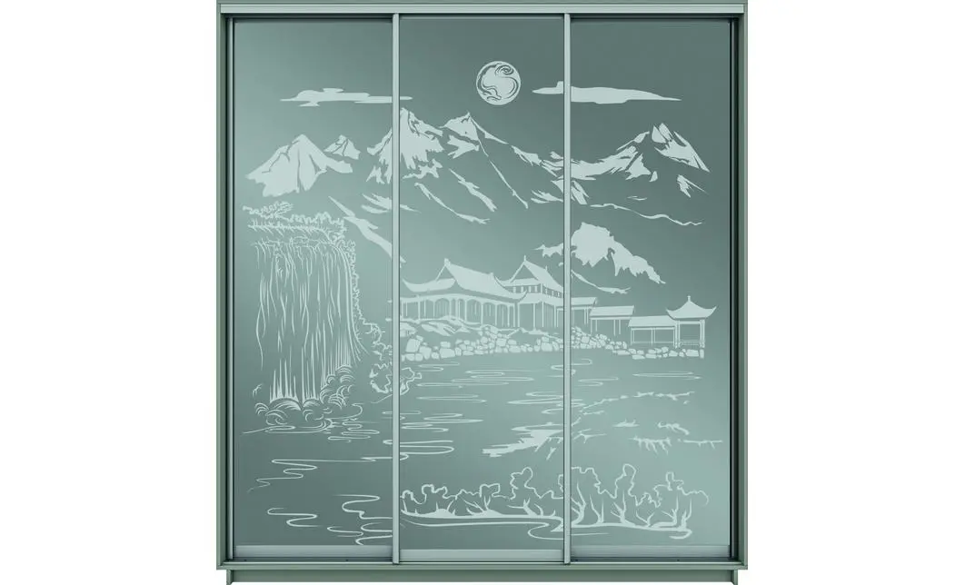 Dulap Oglinda Sablata 3 Usi СТ977, L190 X H220 X A45