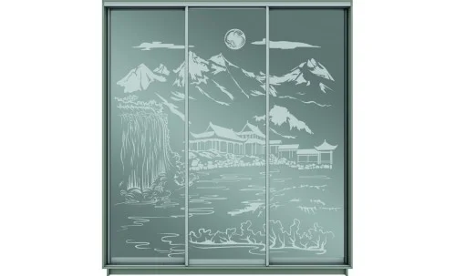 Dulap Oglinda Sablata 3 Usi СТ977, L190 X H220 X A45