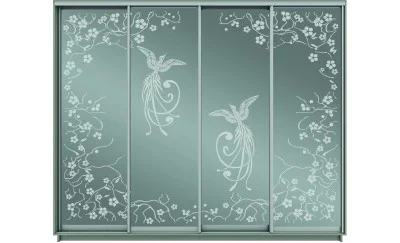 Dulap Oglinda Sablata 4 Usi СТ1003, L310 X H220 X A45