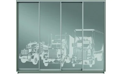 Dulap Oglinda Sablata 4 Usi СТ1006, L310 X H220 X A45