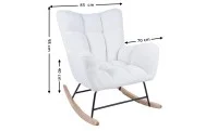 Fotoliu Living cu Balansoar KJLC037 Alb 1