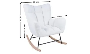 Fotoliu Living tip Balansoar KJLC037 Alb