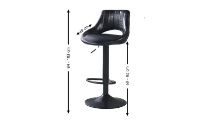 Scaun Bar KJC338 Negru