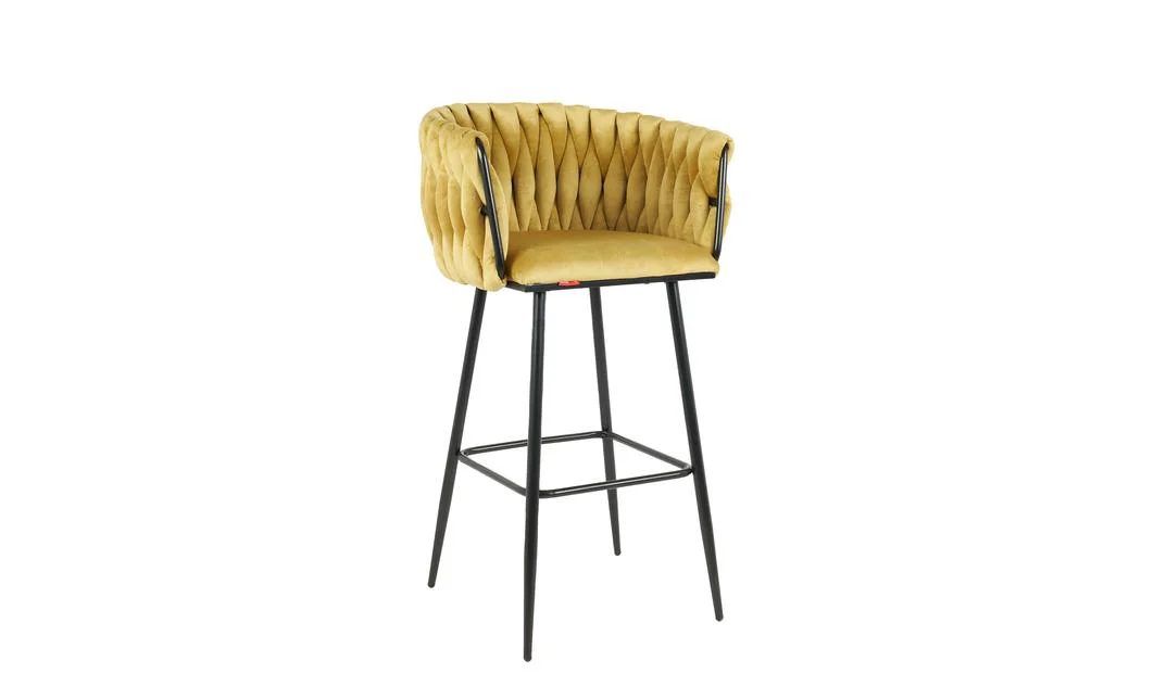 Scaun Bar KJC365 Mustar & Picioare Negre 2