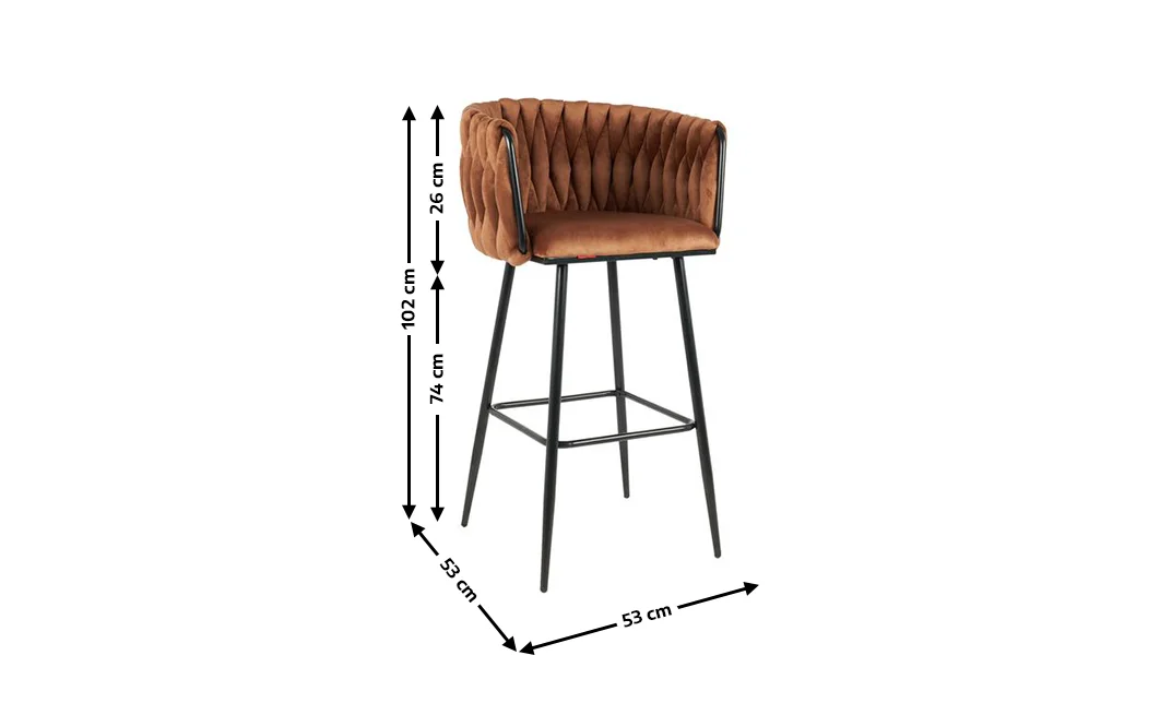 Scaun Bar KJC365 Maro & Picioare Negre 1