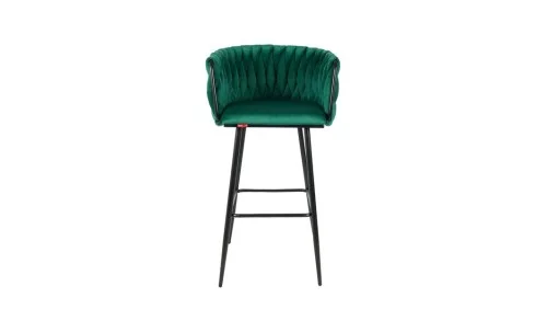 Scaun Bar KJC365 Verde cu Picioare Negre