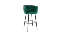 Scaun Bar KJC365 Verde cu Picioare Negre 2