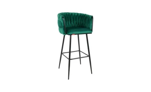 Scaun Bar KJC365 Verde cu Picioare Negre