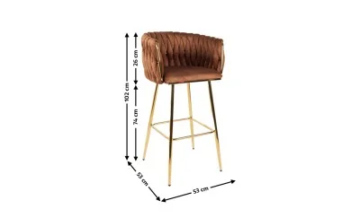 Scaun Bar KJC365 Maro & Picioare Aurii