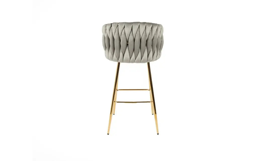 Scaun Bar KJC365 Gri & Picioare Aurii 5