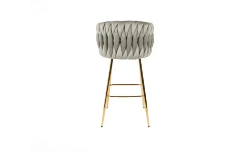 Scaun Bar KJC365 Gri & Picioare Aurii