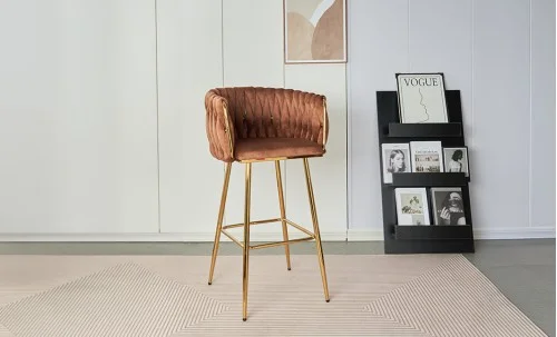 Scaun Bar KJC365 Maro & Picioare Aurii