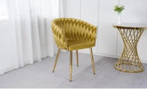 Scaun Living Tapitat KJC12 Mustar