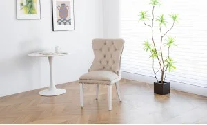 Scaun Living KJC005 Bej/Alb