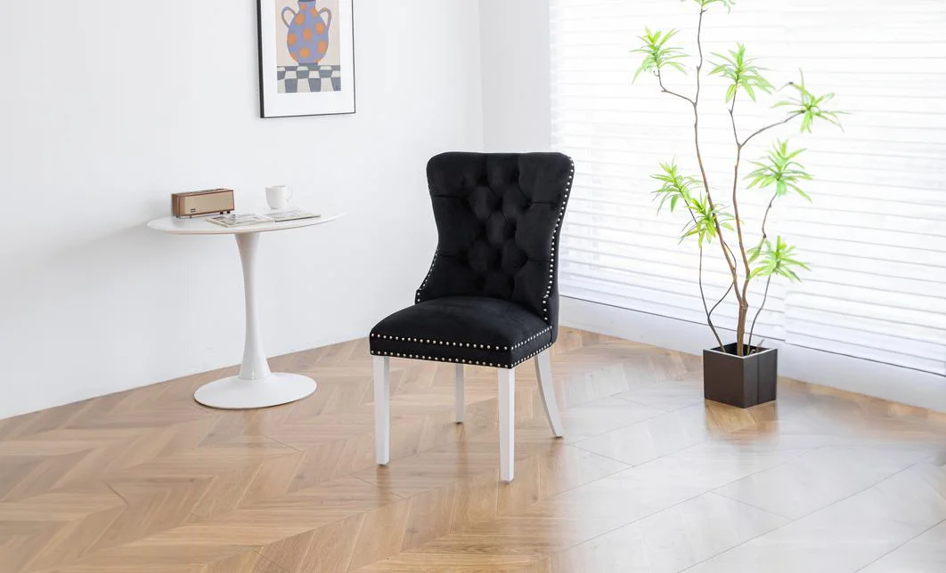 Scaun Living KJC005 Negru/Alb