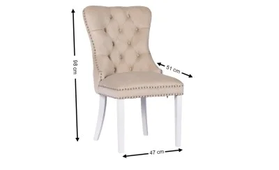 Scaun Living KJC005 Bej/Alb