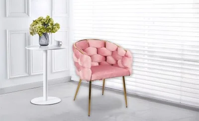 Scaun Living Tapitat KJC15 Roz