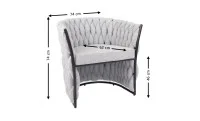 Scaun Living KJC4342 Gri Deschis 1