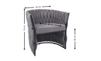 Scaun Living KJC4342 Gri Închis 1