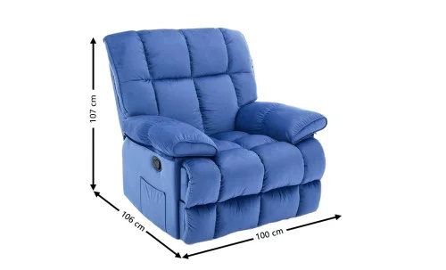 Fotoliu cu Recliner Manual KJC4423 Albastru