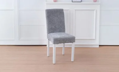 Scaun Living KJC5698 Gri cu Picioare Albe