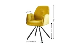 Scaun Living Rotativ KJC80 Galben