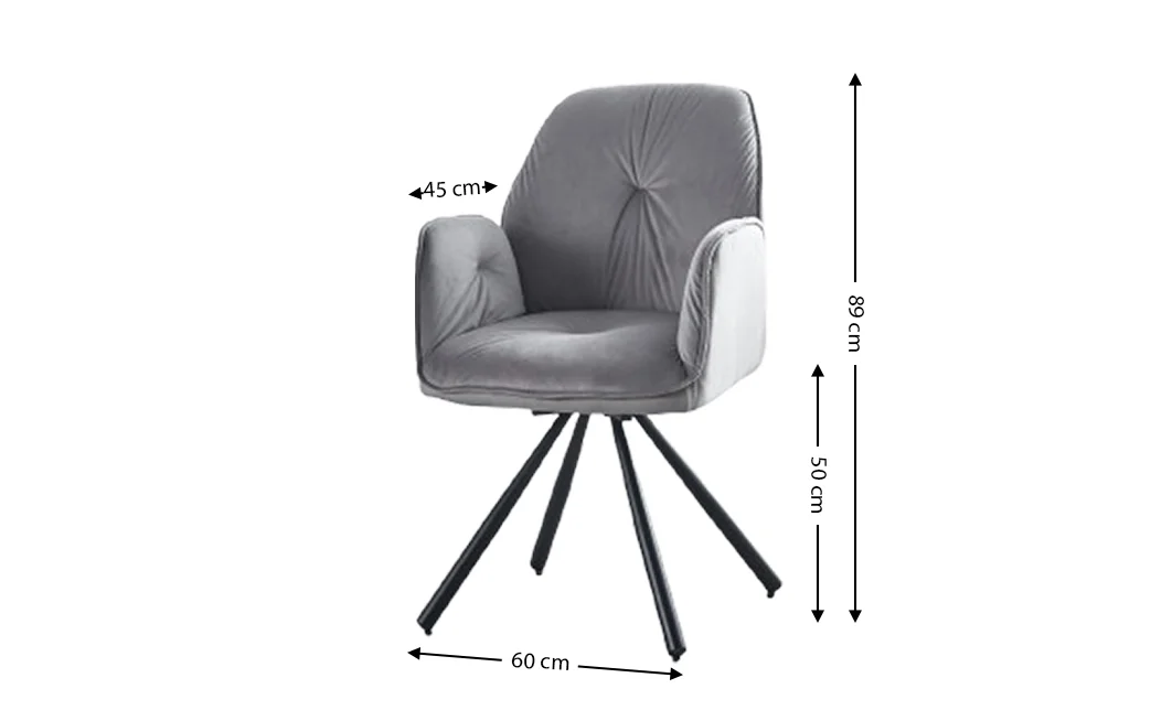 Scaun Living Rotativ KJC80 Gri 1