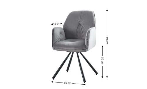 Scaun Living Rotativ KJC80 Gri