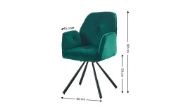 Scaun Living Rotativ KJC80 Verde