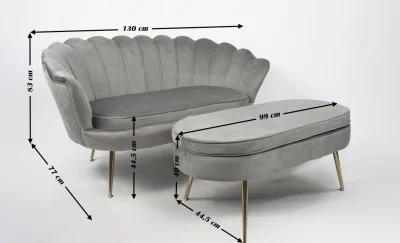 Set Marbella Canapea cu Masuta KJL213, Gri