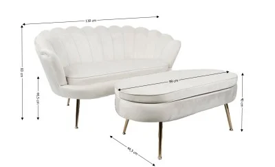 Set Marbella Canapea cu Masuta KJL213, Bej