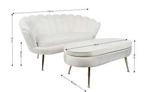 Set Marbella Canapea cu Masuta KJL213, Bej