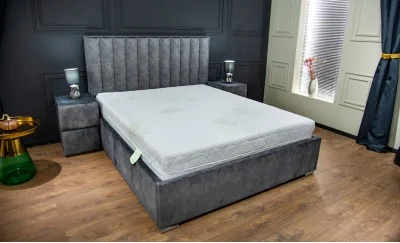 Pat Tapitat Klaus 2, gri închis/somieră pal, 140x200