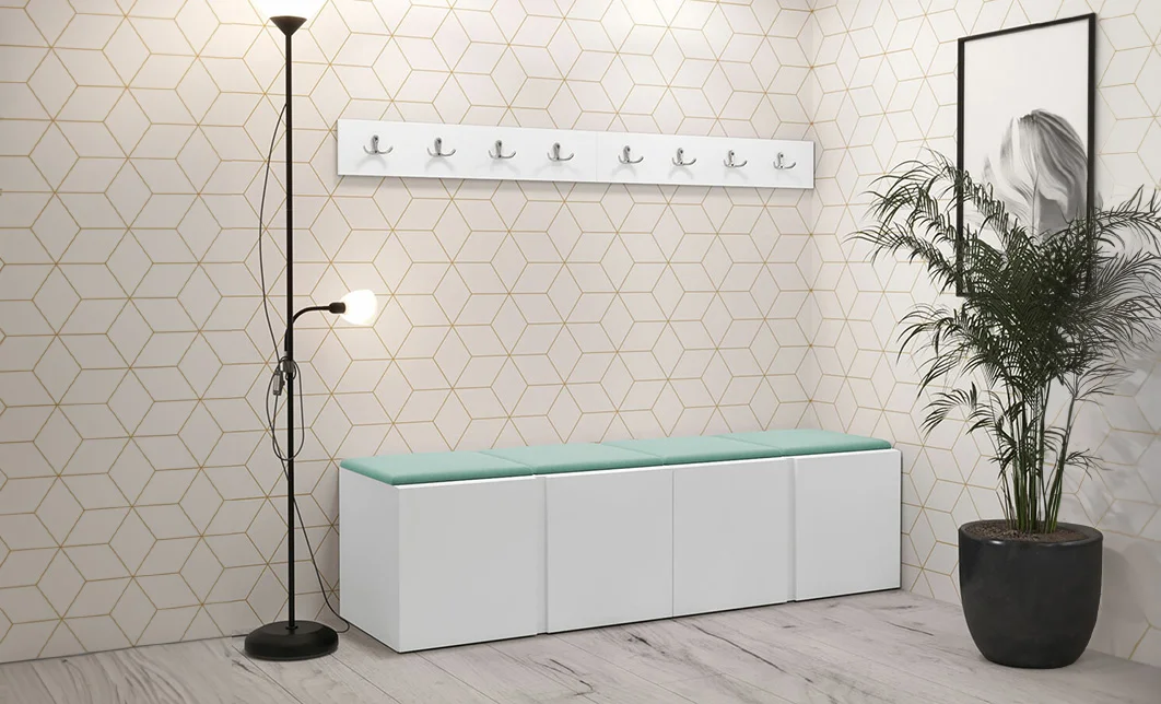 Cuier Hol Luca 14, Alb/Verde menta - Manila 11