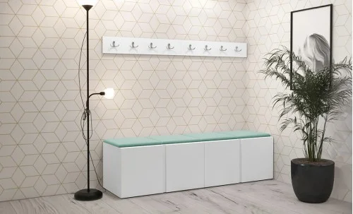 Cuier Hol Luca 14, Alb/Verde menta - Manila 11